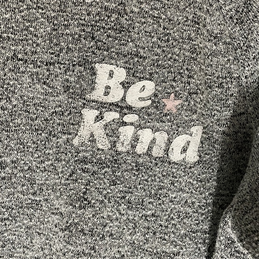 GRAY MINERAL WASH “BE KIND” LOGO LONG SLEEVE TOP - Picture 3 of 5
